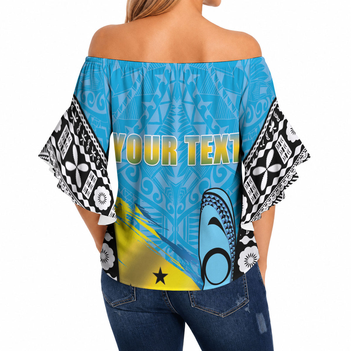 Personalised Malampa Fiji Day 2026 Off Shoulder Wrap Waist Top Unique Style