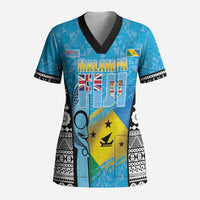 Personalised Malampa Fiji Day 2026 Scrub Top Unique Style