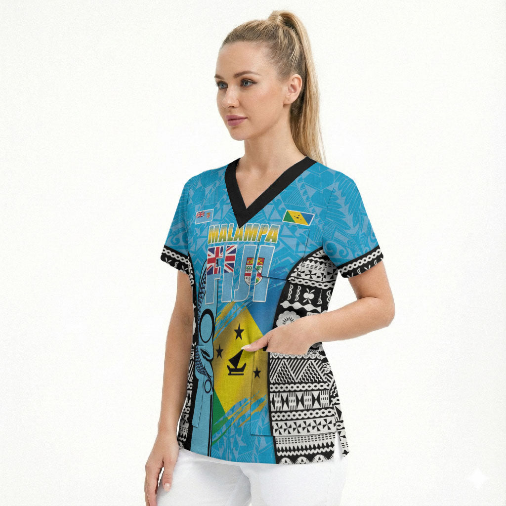 Personalised Malampa Fiji Day 2026 Scrub Top Unique Style