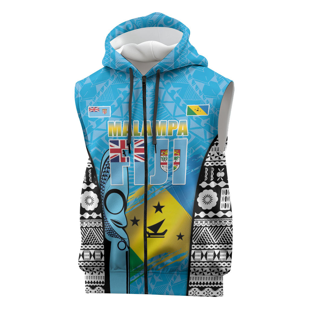 Personalised Malampa Fiji Day 2026 Sleeveless Zip Hoodie Unique Style