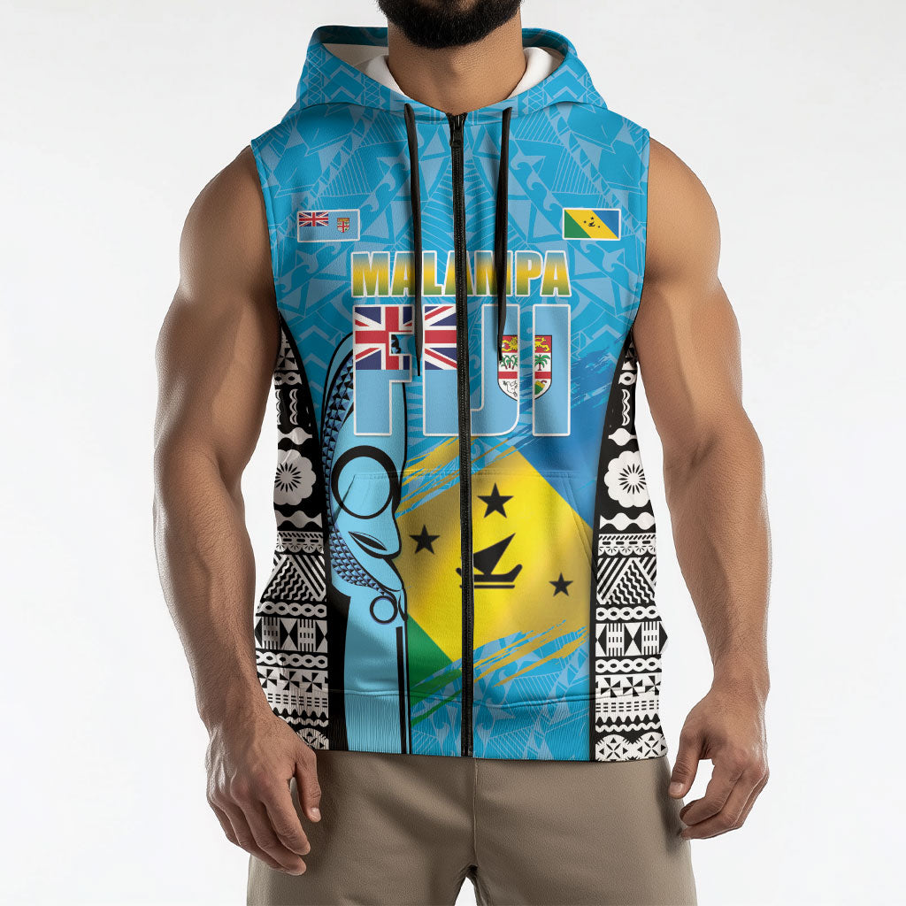 Personalised Malampa Fiji Day 2026 Sleeveless Zip Hoodie Unique Style