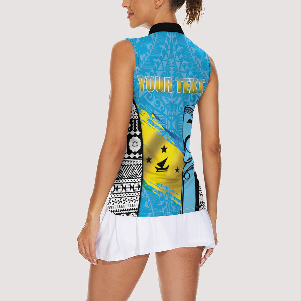 Personalised Malampa Fiji Day 2026 Women Sleeveless Polo Shirt Unique Style