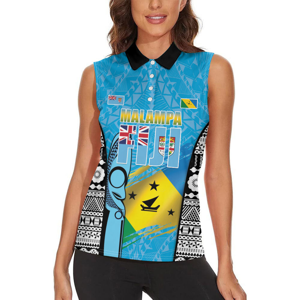 Personalised Malampa Fiji Day 2026 Women Sleeveless Polo Shirt Unique Style