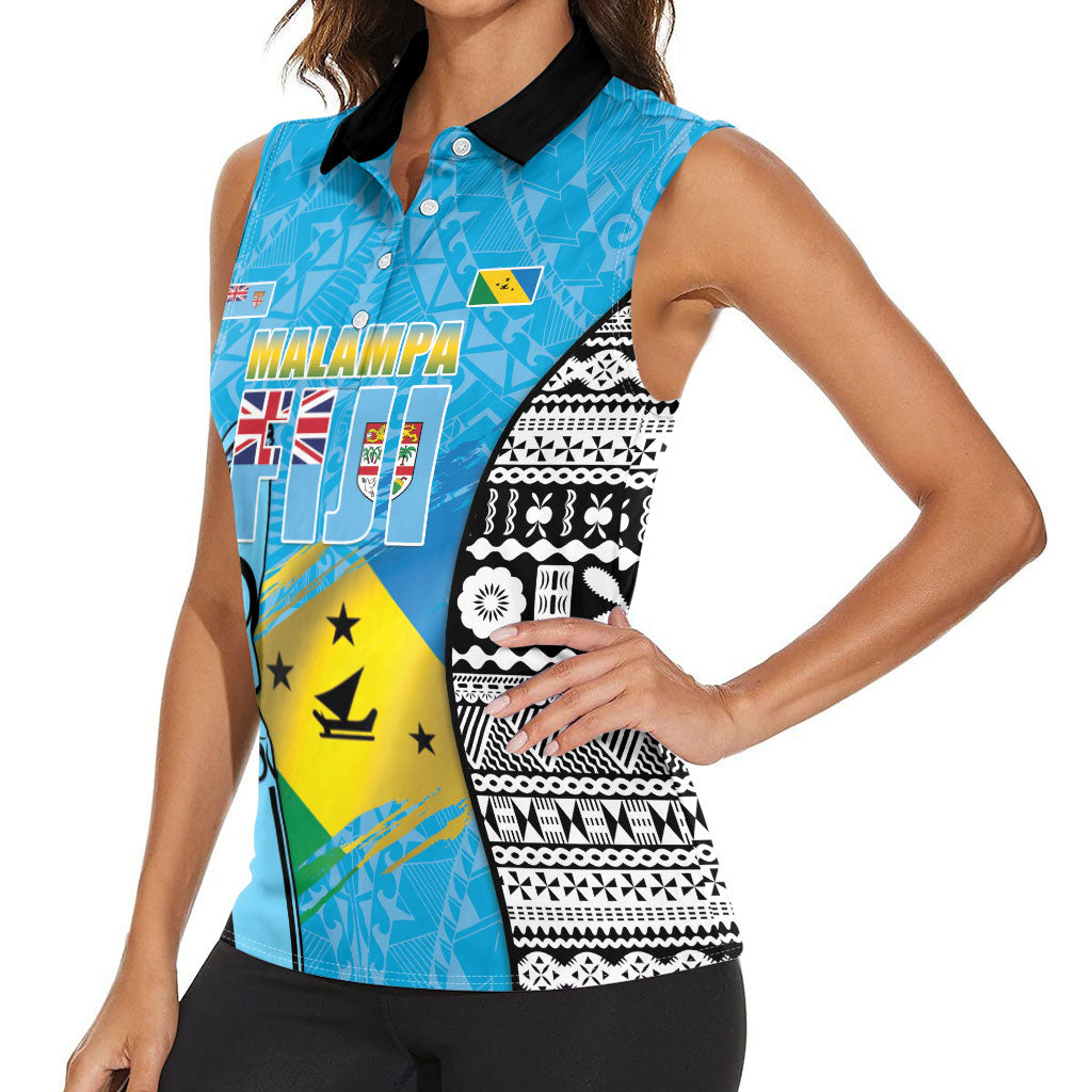 Personalised Malampa Fiji Day 2026 Women Sleeveless Polo Shirt Unique Style