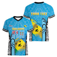 Personalised Malampa Fiji Day 2026 Women V-Neck T-Shirt Unique Style