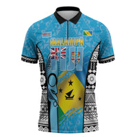 Personalised Malampa Fiji Day 2026 Zipper Polo Shirt Unique Style