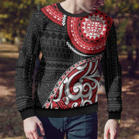 New Zealand Red Maori Koru Simple Style Ugly Christmas Sweater