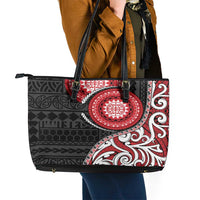 New Zealand Red Maori Koru Simple Style Leather Tote Bag