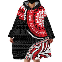 New Zealand Red Maori Koru Simple Style Wearable Blanket Hoodie