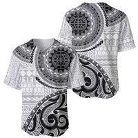 New Zealand White Maori Koru Simple Style Baseball Jersey LT05 - Polynesian Pride