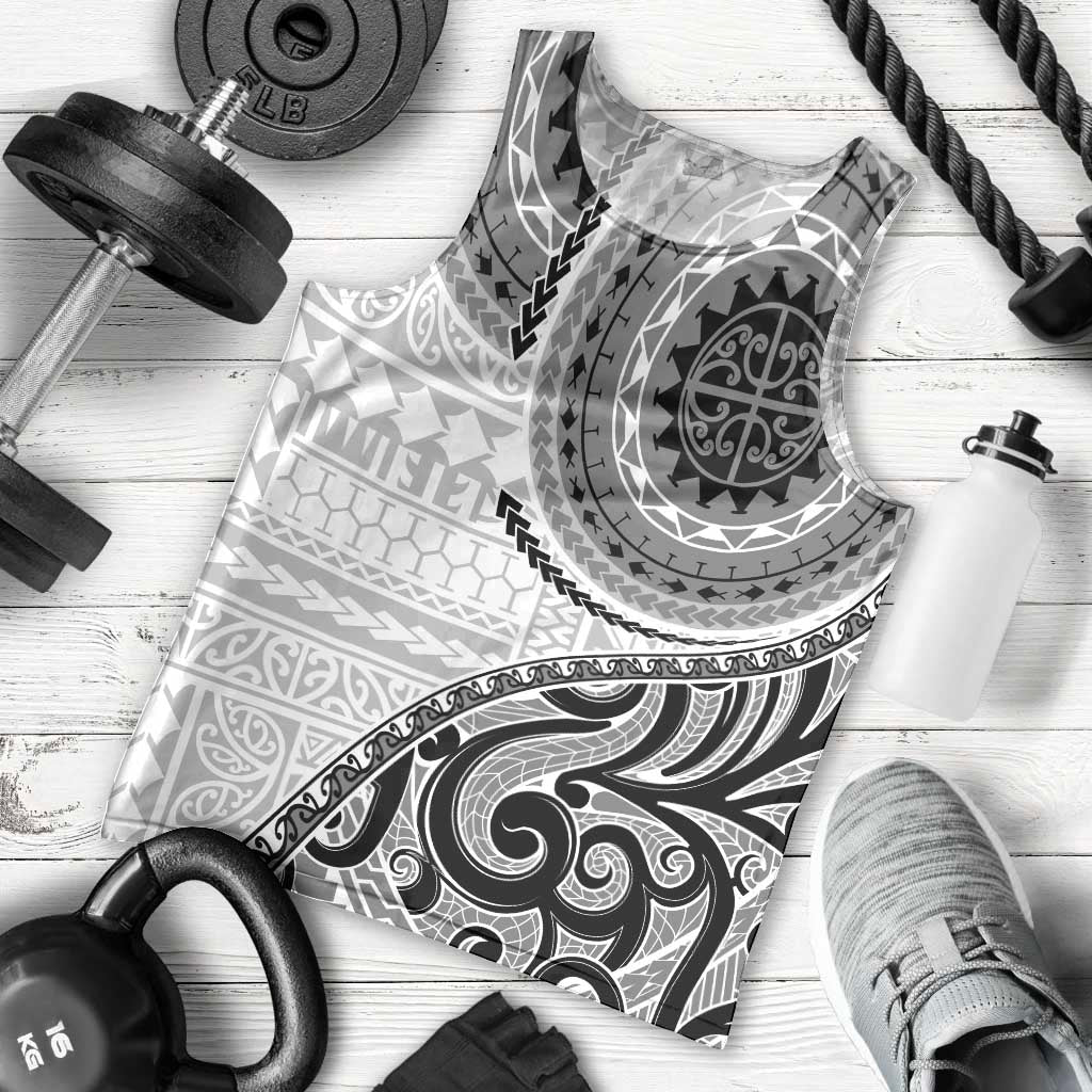 New Zealand White Maori Koru Simple Style Men Tank Top