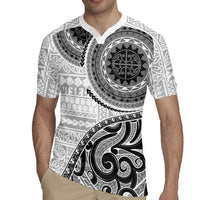New Zealand White Maori Koru Simple Style Rugby Jersey