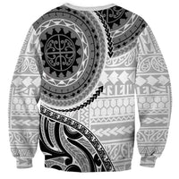 New Zealand White Maori Koru Simple Style Sweatshirt LT05 - Polynesian Pride