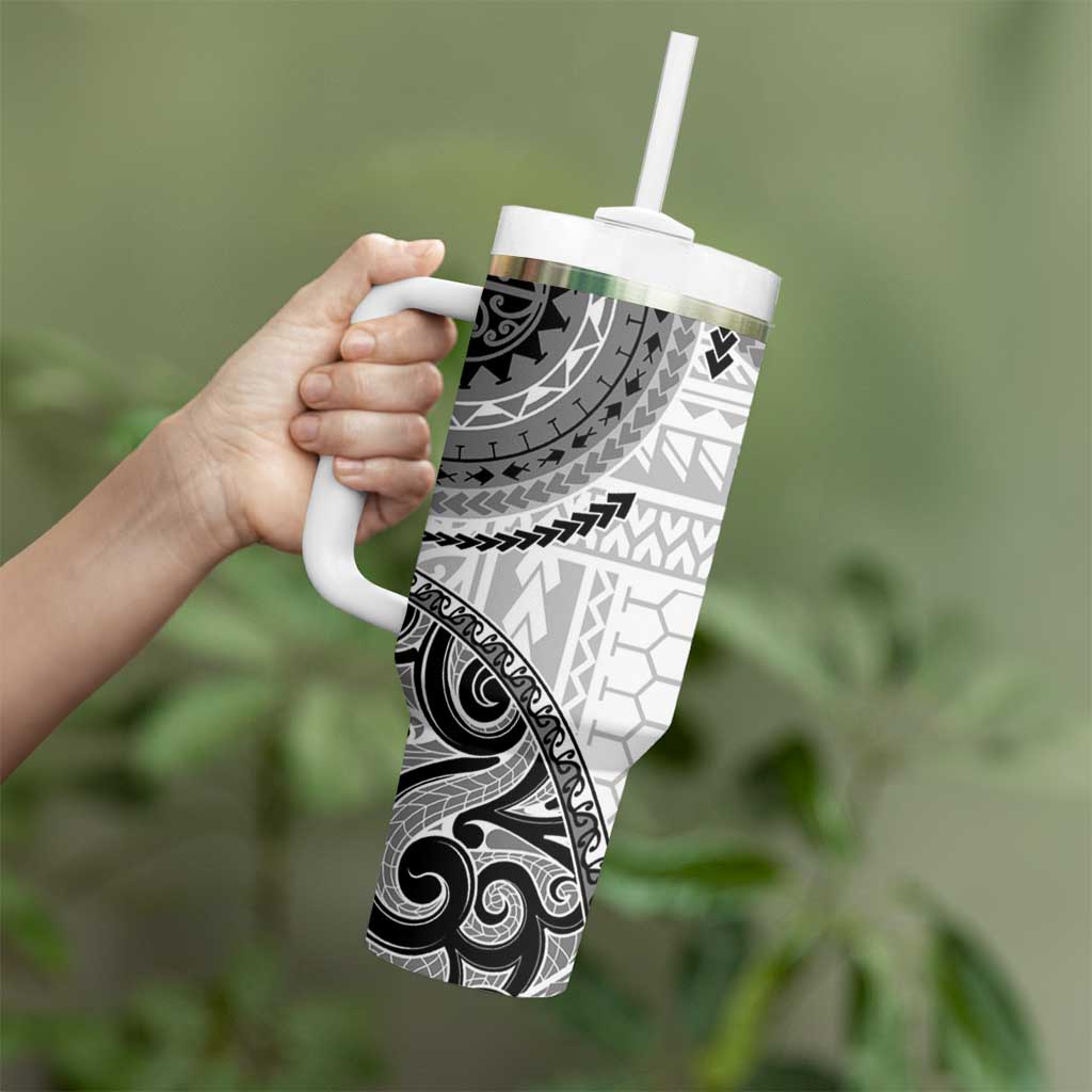 New Zealand White Maori Koru Simple Style Tumbler With Handle