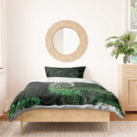 New Zealand Maori Koru Fern Bedding Set Spiral Polynesian Style Green