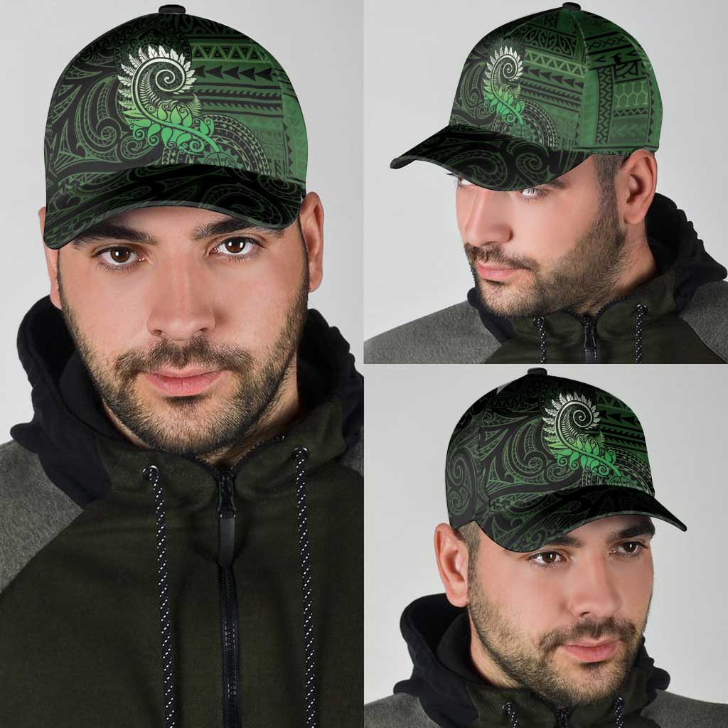 New Zealand Maori Koru Fern Classic Cap Spiral Polynesian Style Green - Polynesian Pride