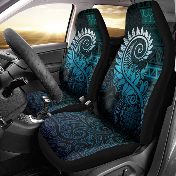 New Zealand Maori Mangopare Car Seat Covers Polynesian - Turquoise main image 0