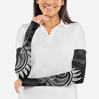 New Zealand Maori Koru Fern Arm Sleeves Spiral Polynesian Style Gray - Polynesian Pride
