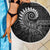 New Zealand Maori Koru Fern Beach Blanket Spiral Polynesian Style Gray