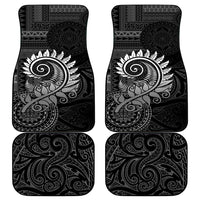 New Zealand Maori Koru Fern Car Mats Spiral Polynesian Style Gray