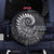 New Zealand Maori Koru Fern Spare Tire Cover Spiral Polynesian Style Gray