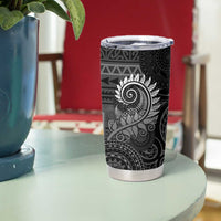 New Zealand Maori Koru Fern Tumbler Cup Spiral Polynesian Style Gray