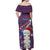 Personalized New Zealand Christmas Off Shoulder Maxi Dress Haka Fern Santa Tiki Meri Kirihimete LT05 - Polynesian Pride