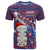Personalized New Zealand Christmas T Shirt Haka Fern Santa Tiki Meri Kirihimete LT05 Blue - Polynesian Pride