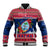 Guam Christmas Baseball Jacket Guaman Seal Poinsettia Felis Pasgua LT05 Unisex Red - Polynesian Pride