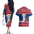Guam Christmas Couples Matching Off The Shoulder Long Sleeve Dress and Hawaiian Shirt Guaman Seal Poinsettia Felis Pasgua LT05 - Polynesian Pride