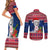 Guam Christmas Couples Matching Short Sleeve Bodycon Dress and Long Sleeve Button Shirts Guaman Seal Poinsettia Felis Pasgua LT05 - Polynesian Pride