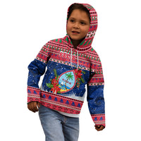 Guam Christmas Kid Hoodie Guaman Seal Poinsettia Felis Pasgua LT05 - Polynesian Pride