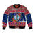 Personalized Guam Christmas Bomber Jacket Guaman Seal Poinsettia Felis Pasgua LT05 Unisex Red - Polynesian Pride