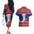 Personalized Guam Christmas Couples Matching Off The Shoulder Long Sleeve Dress and Hawaiian Shirt Guaman Seal Poinsettia Felis Pasgua LT05 - Polynesian Pride