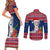 Personalized Guam Christmas Couples Matching Short Sleeve Bodycon Dress and Long Sleeve Button Shirts Guaman Seal Poinsettia Felis Pasgua LT05 - Polynesian Pride