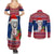 Personalized Guam Christmas Couples Matching Summer Maxi Dress and Long Sleeve Button Shirts Guaman Seal Poinsettia Felis Pasgua LT05 - Polynesian Pride
