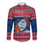 Personalized Guam Christmas Long Sleeve Button Shirt Guaman Seal Poinsettia Felis Pasgua LT05 Unisex Red - Polynesian Pride