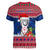 Personalized Guam Christmas Women V Neck T Shirt Guaman Seal Poinsettia Felis Pasgua LT05 - Polynesian Pride