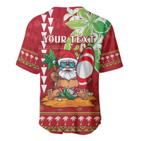 Personalised Hawaii Christmas Baseball Jersey Funny Santa Claus Surf Mele Kalikimaka LT05 - Polynesian Pride