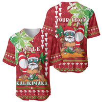 Personalised Hawaii Christmas Baseball Jersey Funny Santa Claus Surf Mele Kalikimaka LT05 - Polynesian Pride