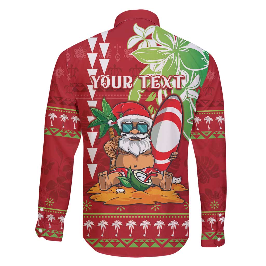 Personalised Hawaii Christmas Family Matching Mermaid Dress and Hawaiian Shirt Funny Santa Claus Surf Mele Kalikimaka LT05 - Polynesian Pride