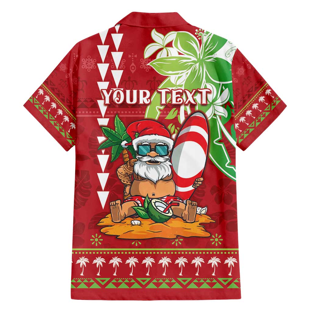 Personalised Hawaii Christmas Family Matching Tank Maxi Dress and Hawaiian Shirt Funny Santa Claus Surf Mele Kalikimaka LT05 - Polynesian Pride
