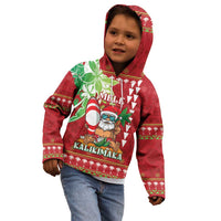 Personalised Hawaii Christmas Kid Hoodie Funny Santa Claus Surf Mele Kalikimaka