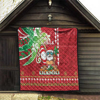 Hawaii Christmas Quilt Funny Santa Claus Surf Mele Kalikimaka LT05 - Polynesian Pride