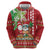 Personalised Hawaii Christmas Zip Hoodie Funny Santa Claus Surf Mele Kalikimaka