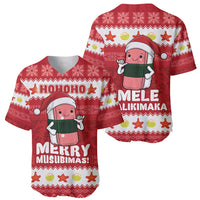 Hawaii Funny Christmas Baseball Jersey Spam Musubi Santa LT05 - Polynesian Pride
