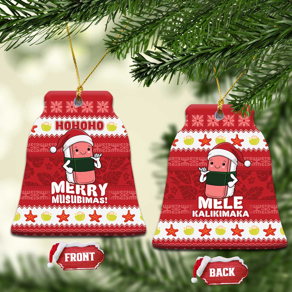 Hawaii Funny Christmas Ceramic Ornament Spam Musubi Santa