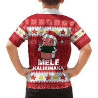 Hawaii Funny Christmas Family Matching Off The Shoulder Long Sleeve Dress and Hawaiian Shirt Spam Musubi Santa LT05 - Polynesian Pride