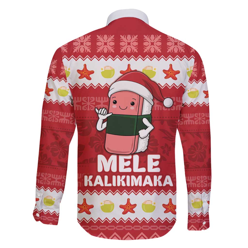 Hawaii Funny Christmas Family Matching Tank Maxi Dress and Hawaiian Shirt Spam Musubi Santa LT05 - Polynesian Pride
