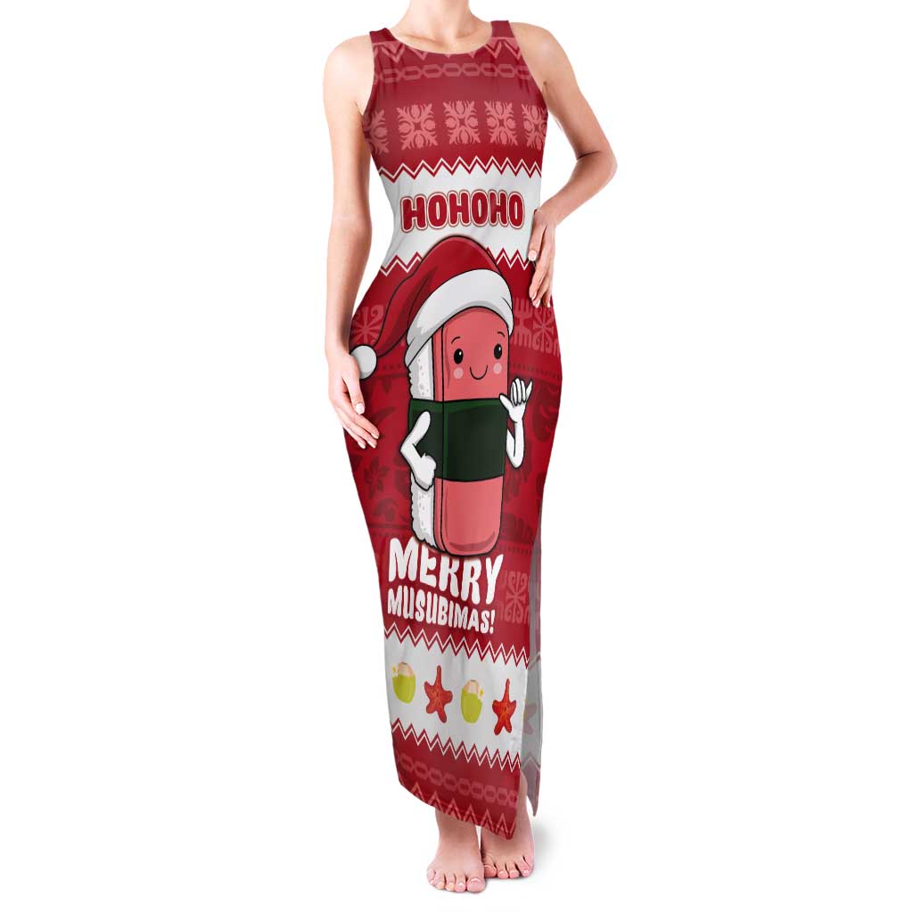 white christmas dresses Hawaii Funny Christmas Tank Maxi Dress Spam Musubi Santa LT05